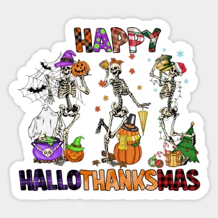 Happy HalloThanksMas holidays design Sticker